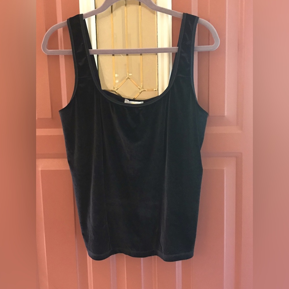 Kathleen Kirkwood Black Velvet Tank size 1X NWT